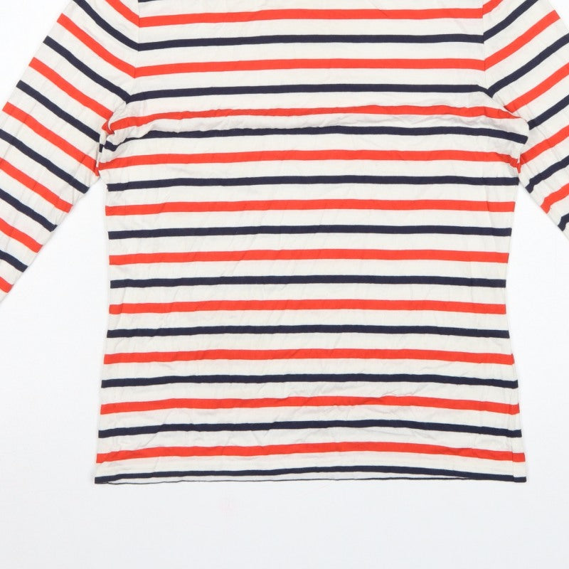 Jasper Conran Women Multicoloured UK 12 Striped Boat Neck Tunic Top