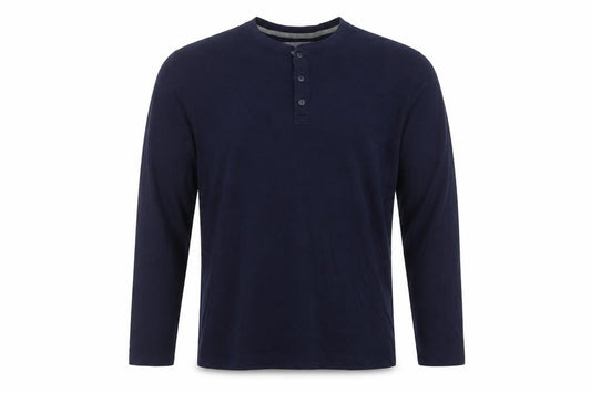 Gap Men’s Blue L Long Sleeve Henley Jersey T-Shirt