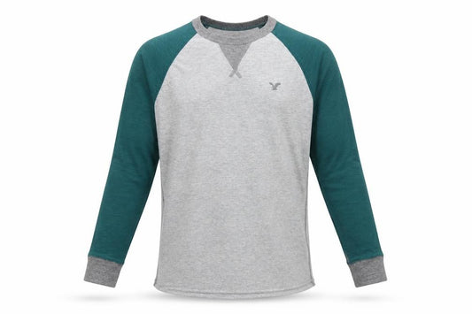 American Eagle Men’s M Grey Green Heritage Thermal Long Sleeve T-Shirt