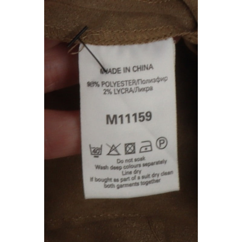 Next Women Brown UK 10 Long Wrap Skirt Button Front