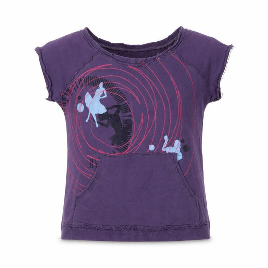 Her Industrie Women Purple Size 14 Jersey Graphic Pocket T-Shirt