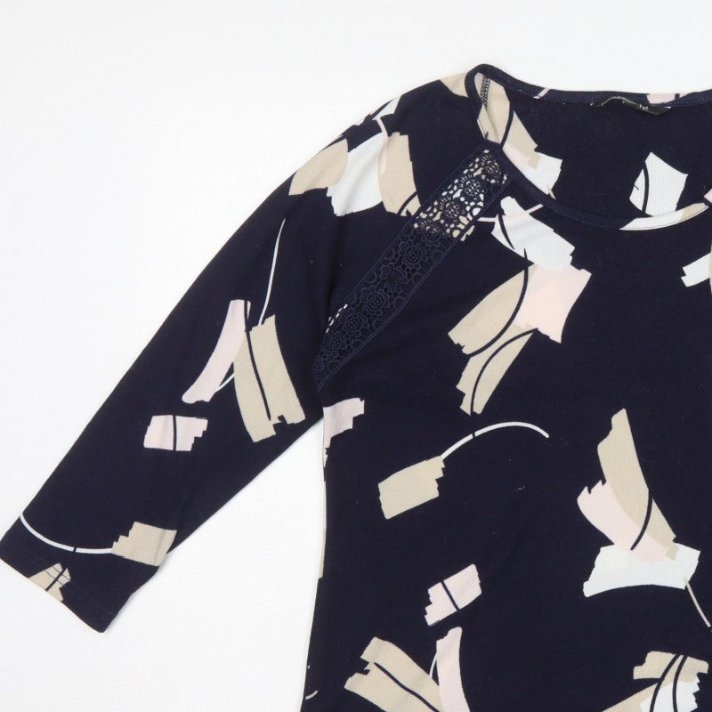 Bonmarché Women Multicoloured UK 16 Jersey Pullover Lace 3/4 Sleeve