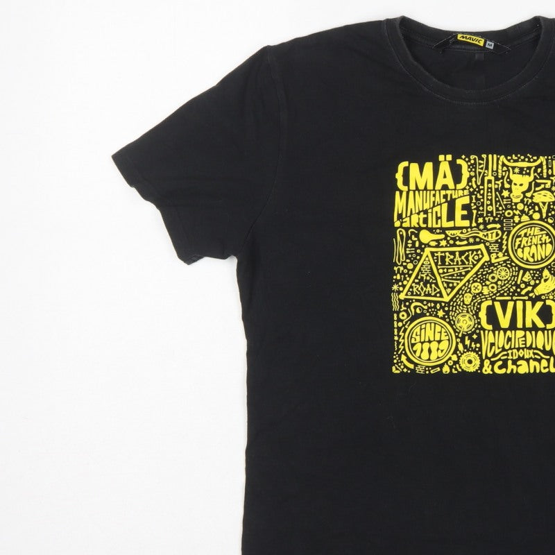 Mavic Unisex Adults Black M Basic Crew Neck Cycling Graphic T-Shirt