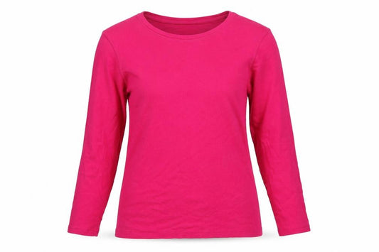 Marks and Spencer Women Pink Size 22 Basic Long Sleeve Jersey T-Shirt