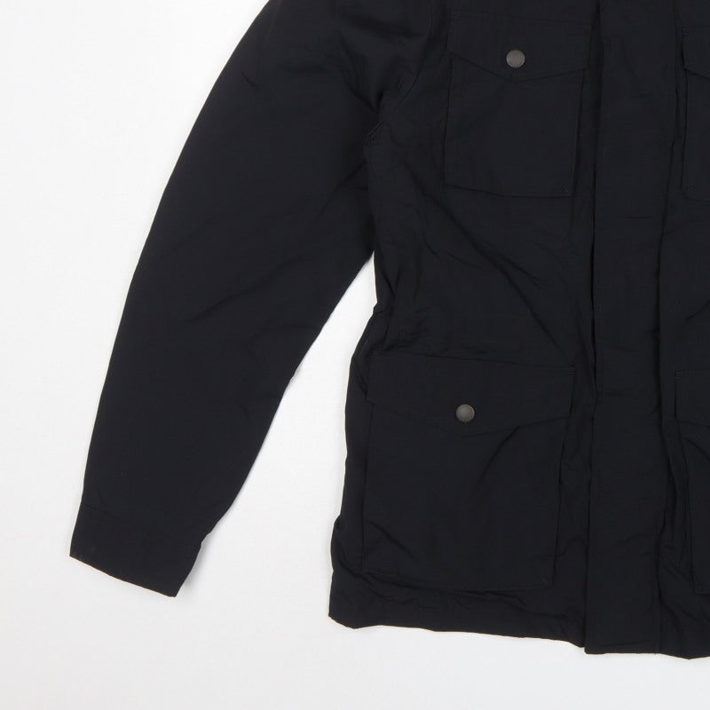Next Men’s Black M Military Jacket Full Zip Utility Pockets