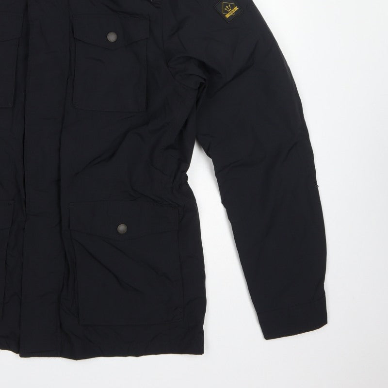 Next Men’s Black M Military Jacket Full Zip Utility Pockets