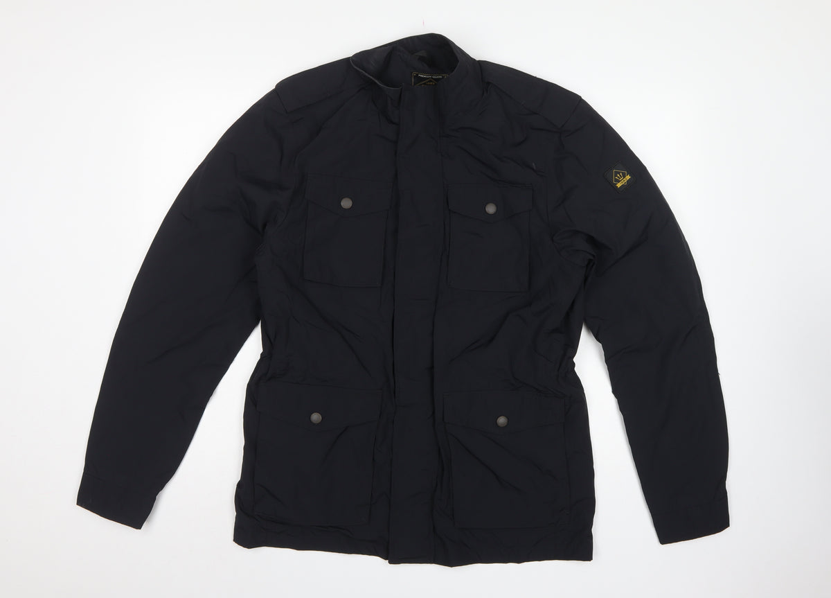 Next Men’s Black M Military Jacket Full Zip Utility Pockets