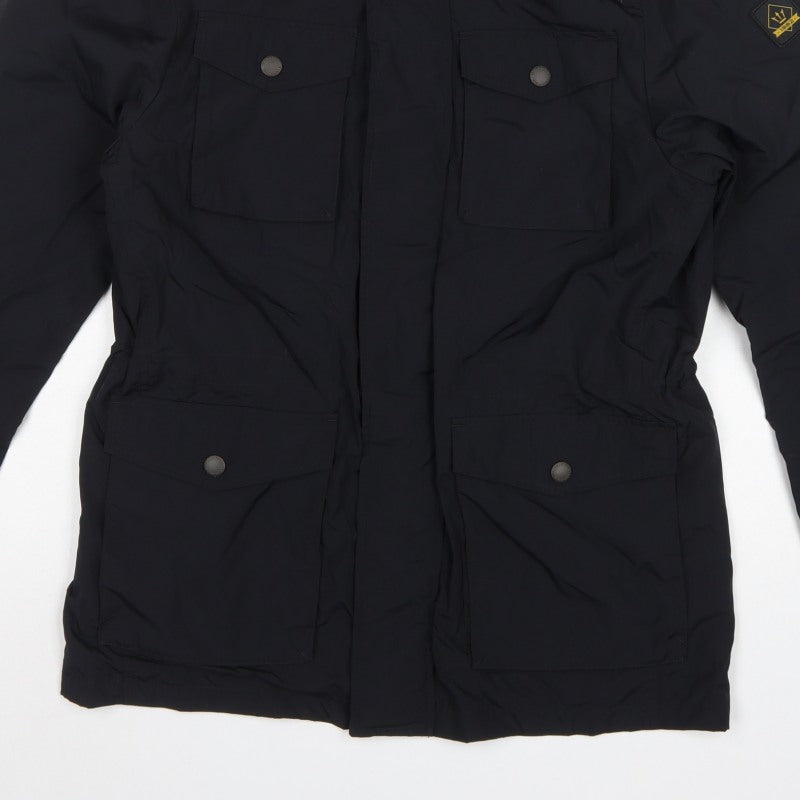 Next Men’s Black M Military Jacket Full Zip Utility Pockets