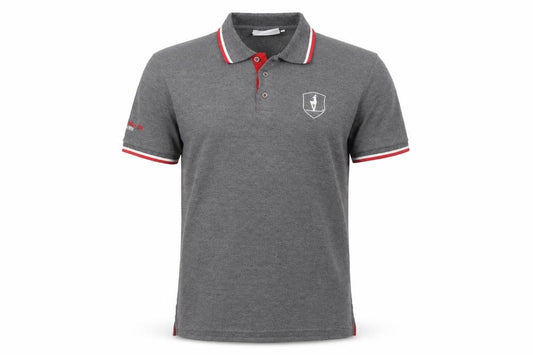 Kitzbüheler Ski Men Grey M Polo Shirt Embroidered Logo Short Sleeve