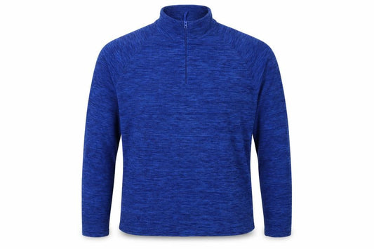 Mountain Warehouse Men Blue L 1/4 Zip Fleece Pullover Sweatshirt