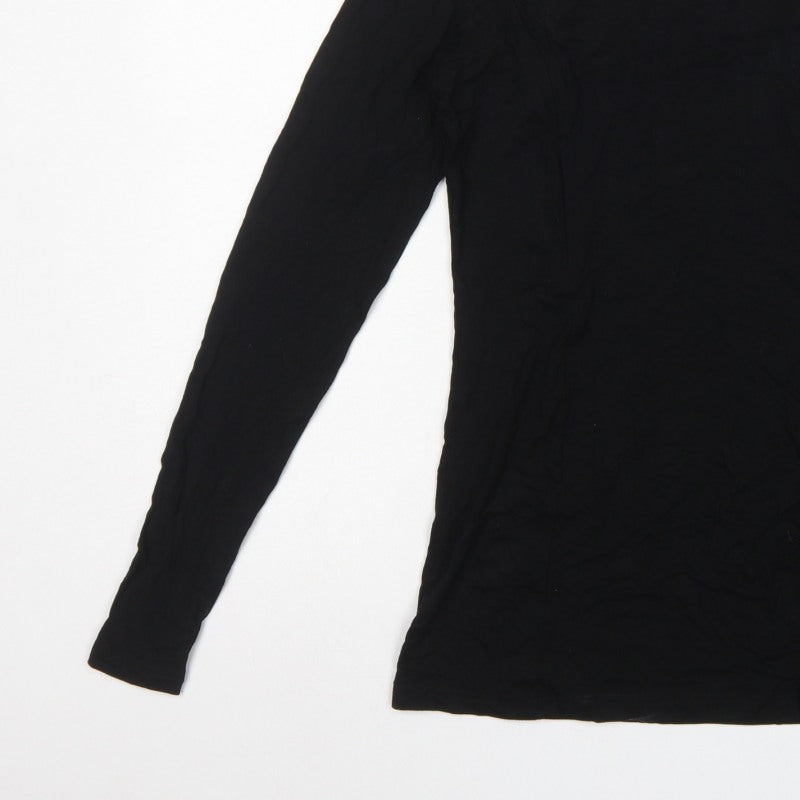 Natal Active Women Black UK 8 Maternity Nursing Long Sleeve Stretch Top
