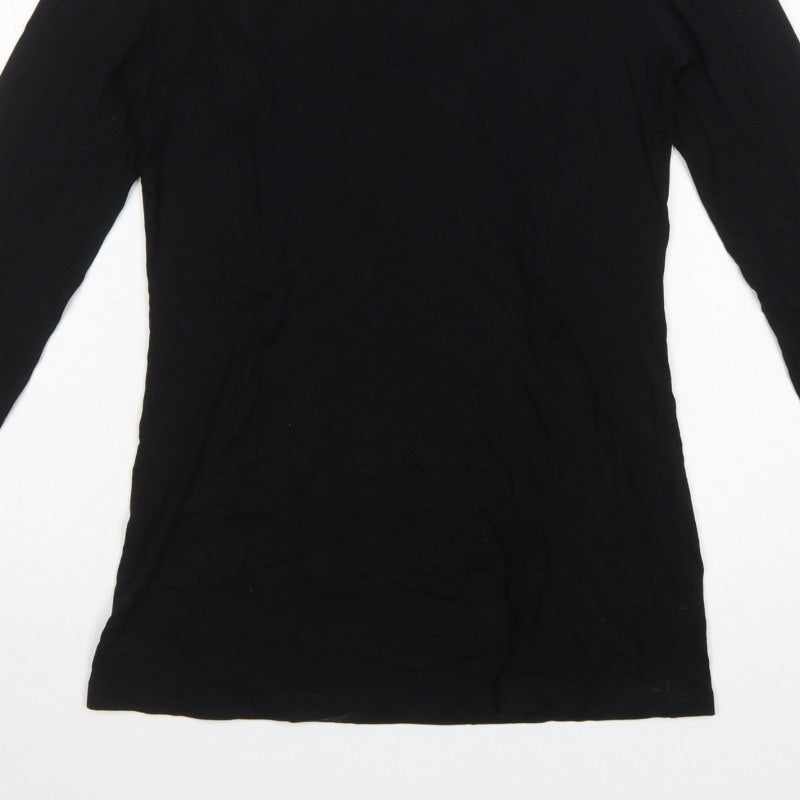 Natal Active Women Black UK 8 Maternity Nursing Long Sleeve Stretch Top