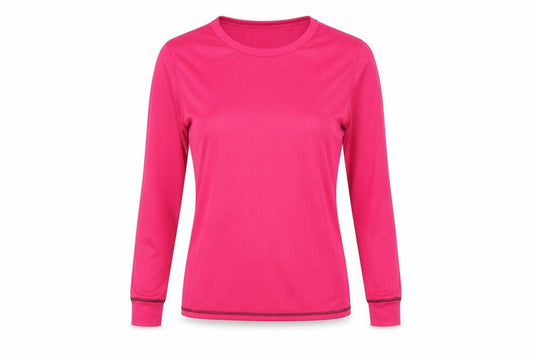 Crane Women’s Pink Size 8 Long Sleeve Athletic Gym Running T-Shirt