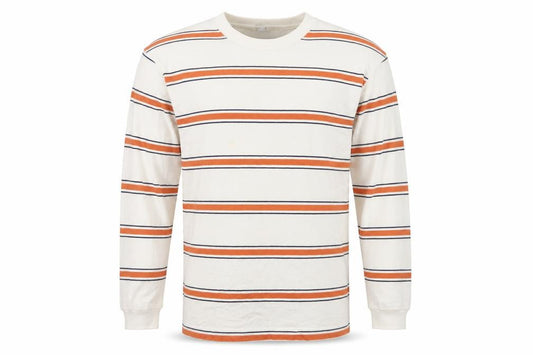 Uniqlo Men's Multicoloured Striped Cotton Long Sleeve T-Shirt L