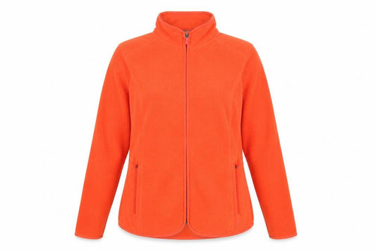 M&S Women’s Bright Orange Size 12 Fleece Full Zip Outdoor Jacket