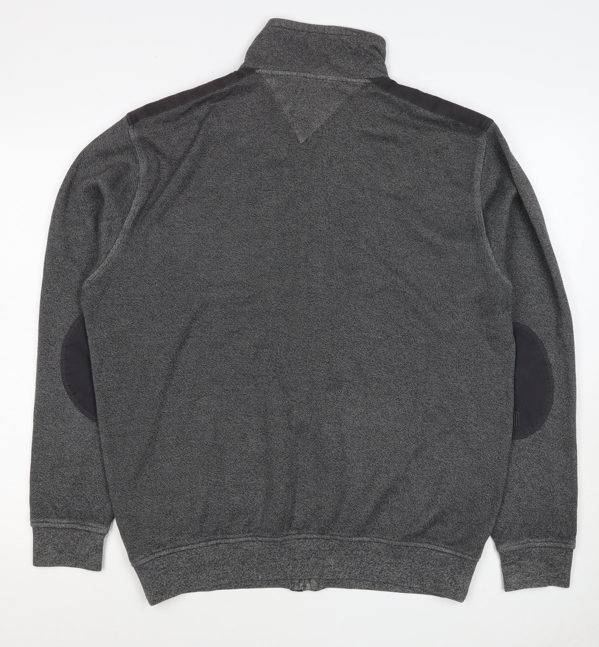 CASAMODA Men's Grey L Full Zip Sweatshirt Embroidered Pockets