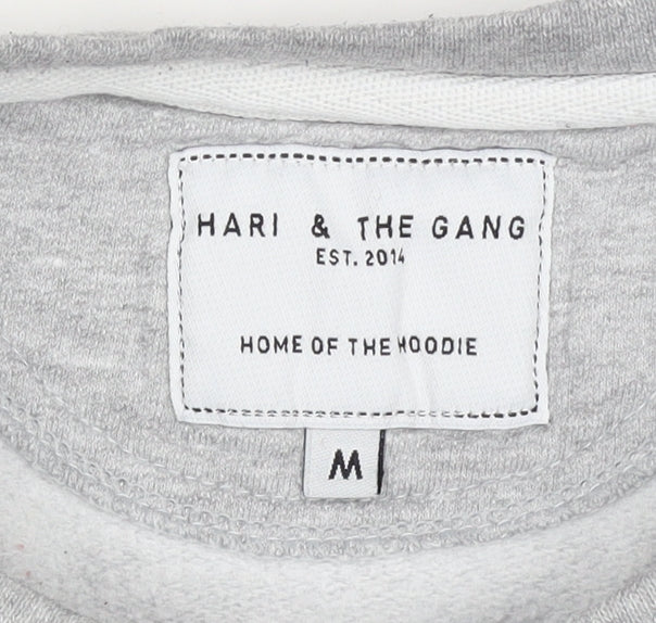 Hari & The Gang Women’s Grey M Rainbow Graphic Pullover Sweatshirt