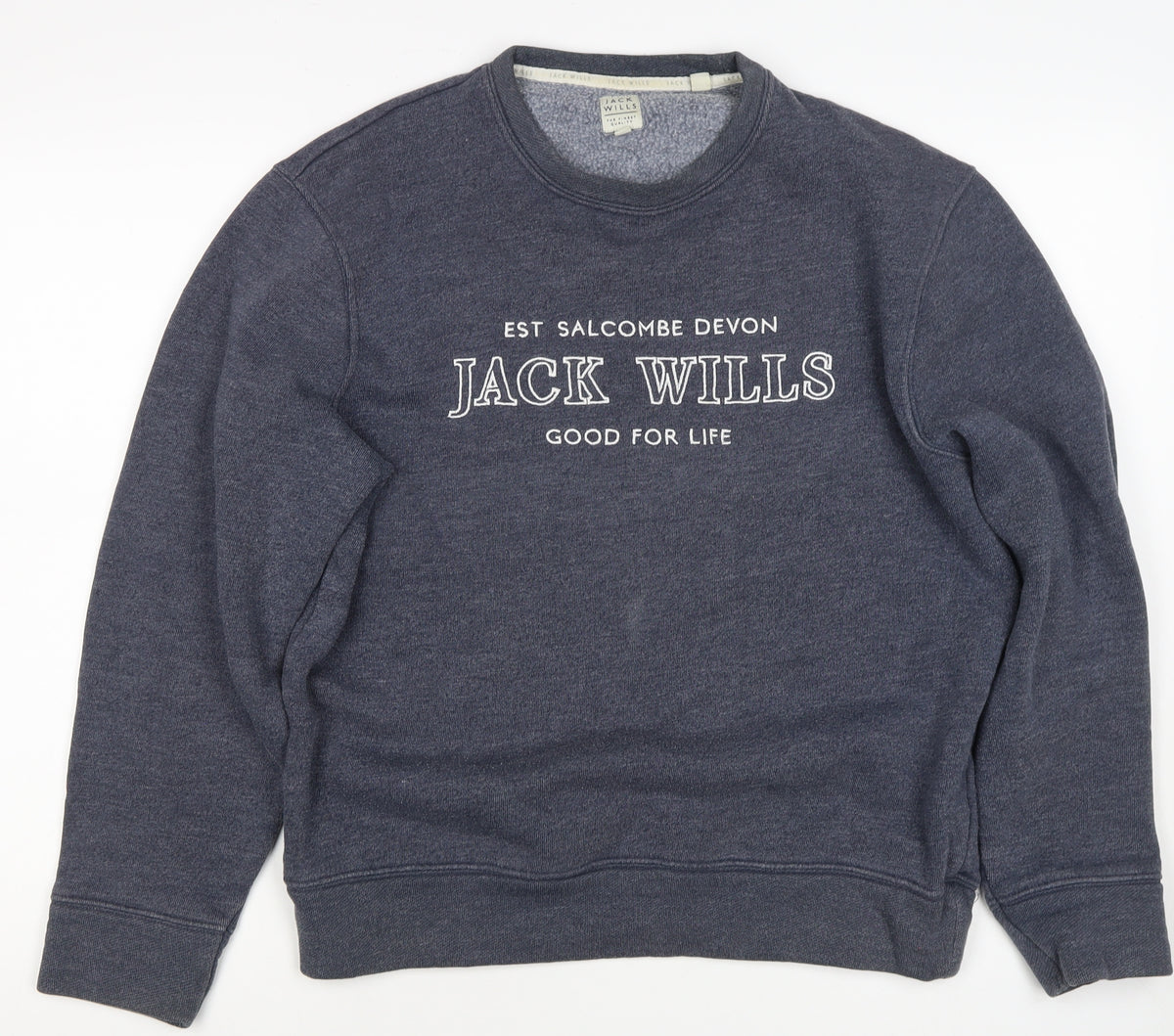 Jack Wills Unisex Adults Grey M Pullover Sweatshirt Logo Crew Neck