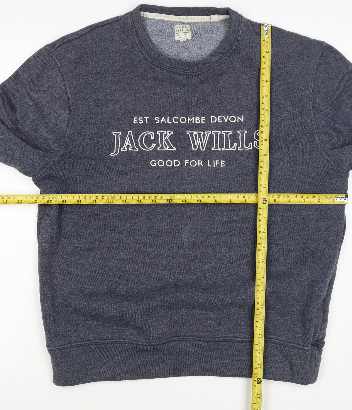 Jack Wills Unisex Adults Grey M Pullover Sweatshirt Logo Crew Neck