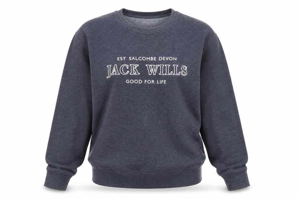 Jack Wills Unisex Adults Grey M Pullover Sweatshirt Logo Crew Neck