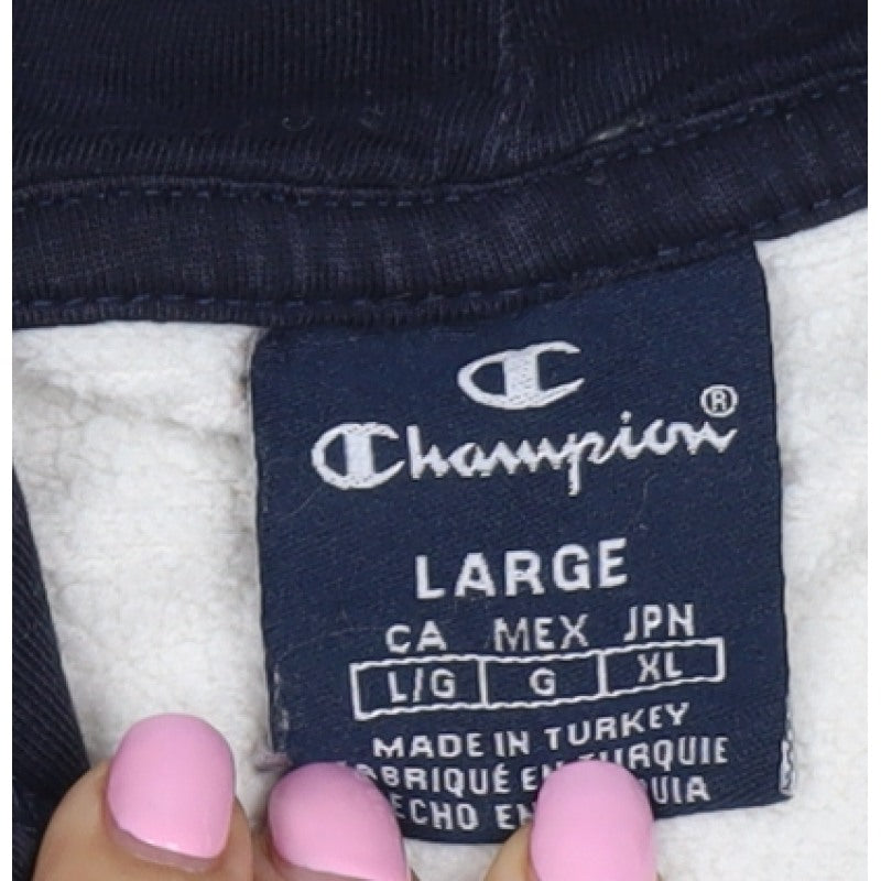 Champion Women’s Ivory Large Logo Pullover Hoodie Fleece