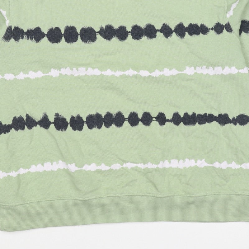 Marks and Spencer Women’s Green M Striped Crew Neck Pullover Sweatshirt