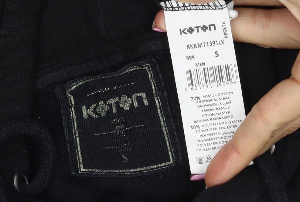 Koton Men’s Black S Nirvana Graphic Print Pullover Hoodie