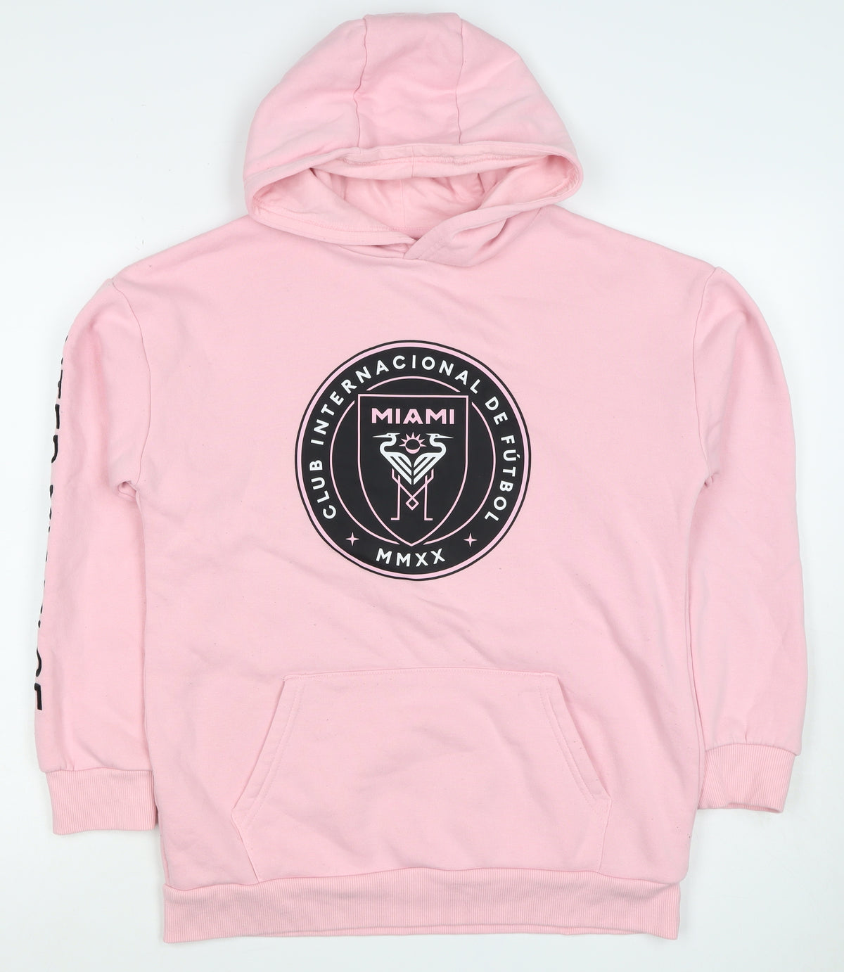 MLS Inter Miami Boys Pink 12-13 Years Pullover Graphic Print Hoodie