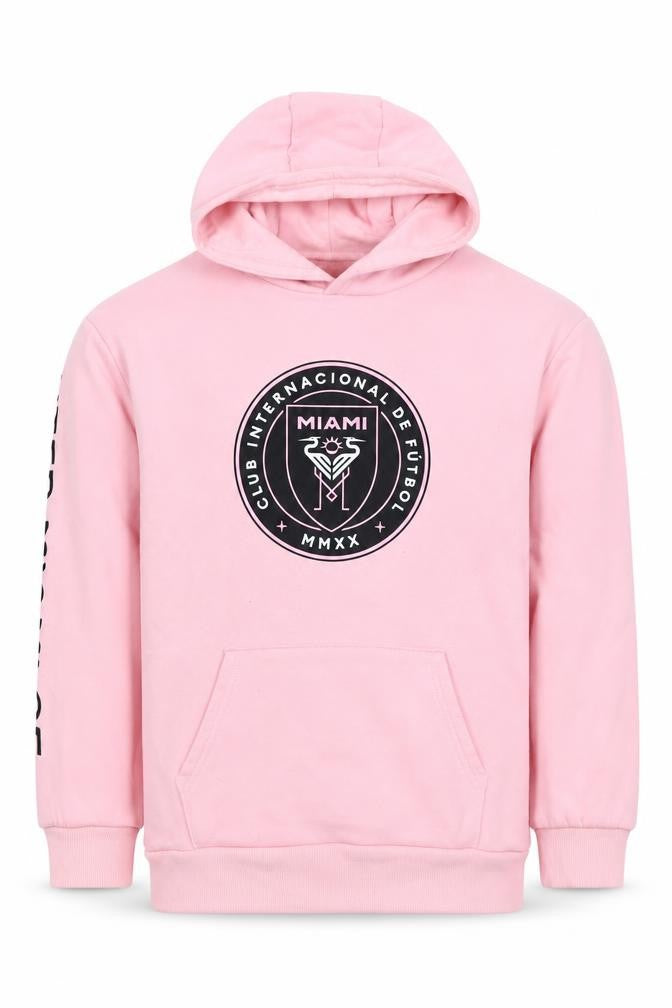 MLS Inter Miami Boys Pink 12-13 Years Pullover Graphic Print Hoodie