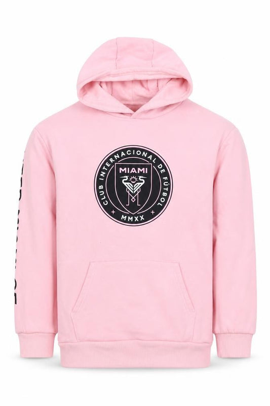 MLS Inter Miami Boys Pink 12-13 Years Pullover Graphic Print Hoodie