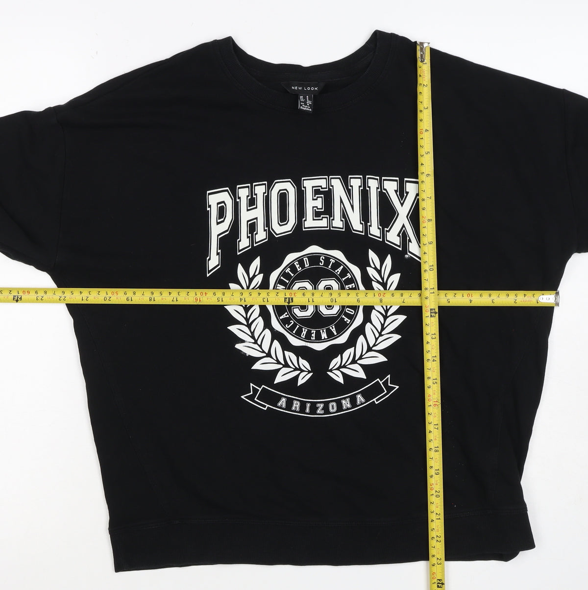 New Look Womens Black UK 8 Phoenix Arizona Graphic Pullover Sweatshirt