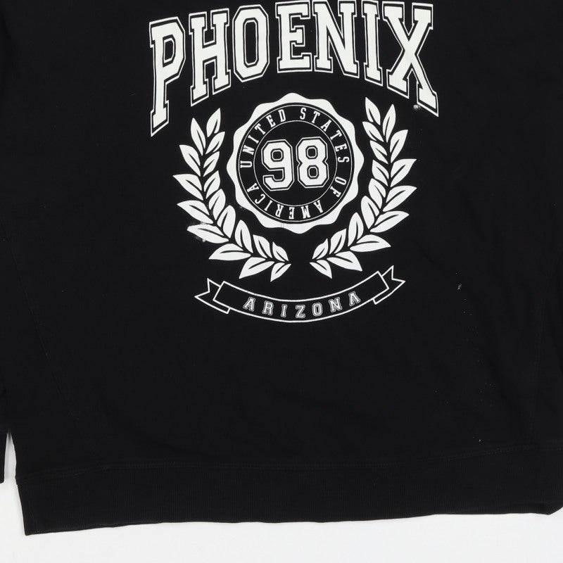 New Look Womens Black UK 8 Phoenix Arizona Graphic Pullover Sweatshirt