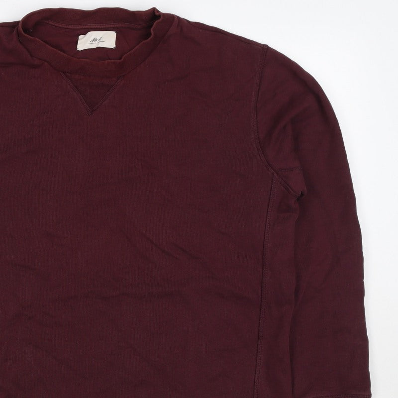 Mr P. Men’s Red XL Crew Neck Pullover Cotton Sweatshirt