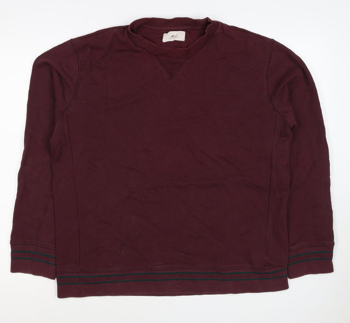 Mr P. Men’s Red XL Crew Neck Pullover Cotton Sweatshirt