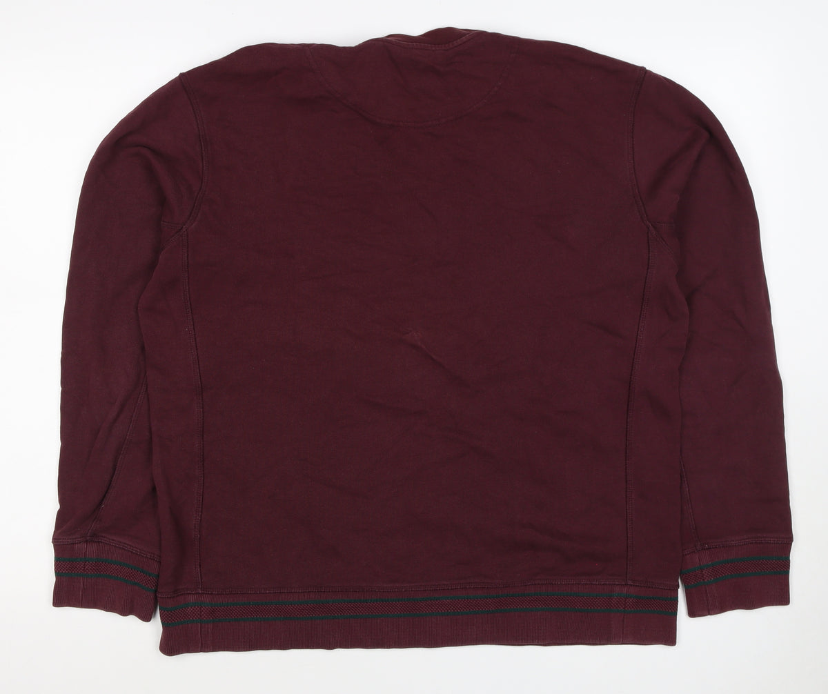 Mr P. Men’s Red XL Crew Neck Pullover Cotton Sweatshirt