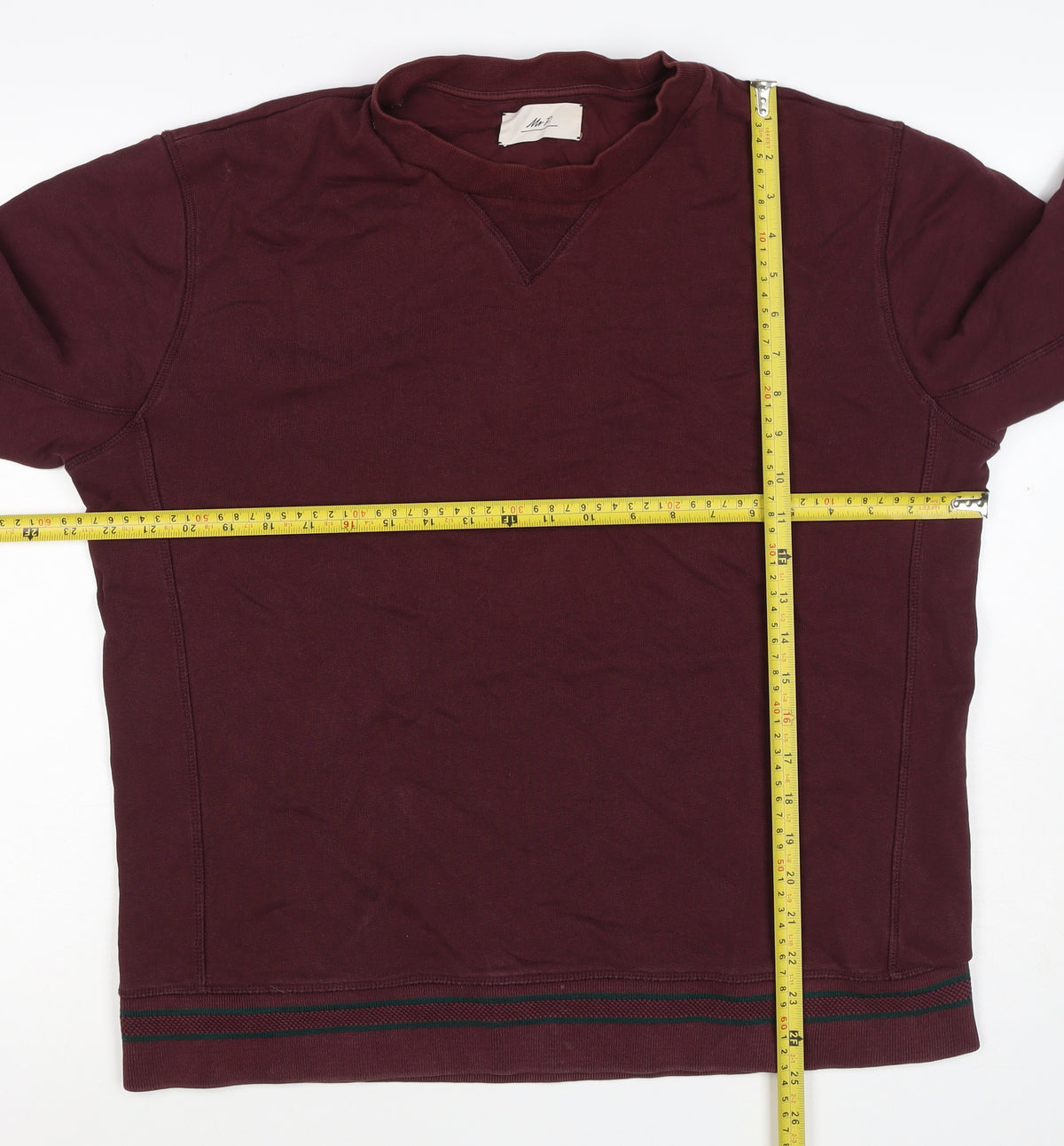 Mr P. Men’s Red XL Crew Neck Pullover Cotton Sweatshirt