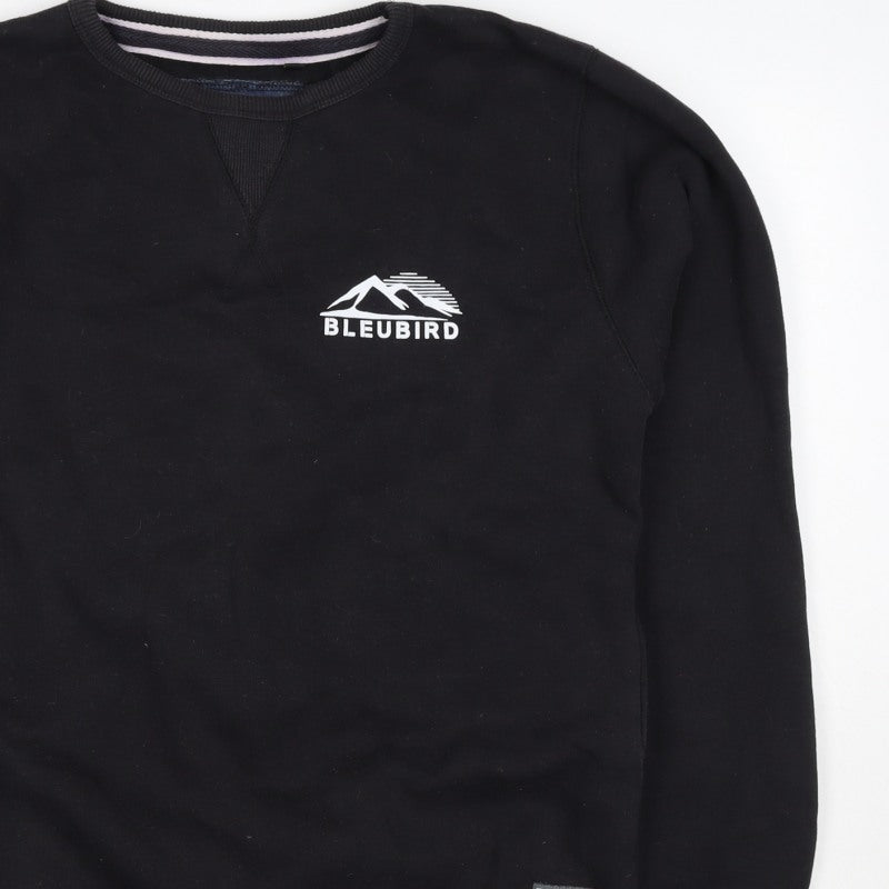 Bleubird Men’s Black S Pullover Sweatshirt Val d’Isere Ski Graphic Logo