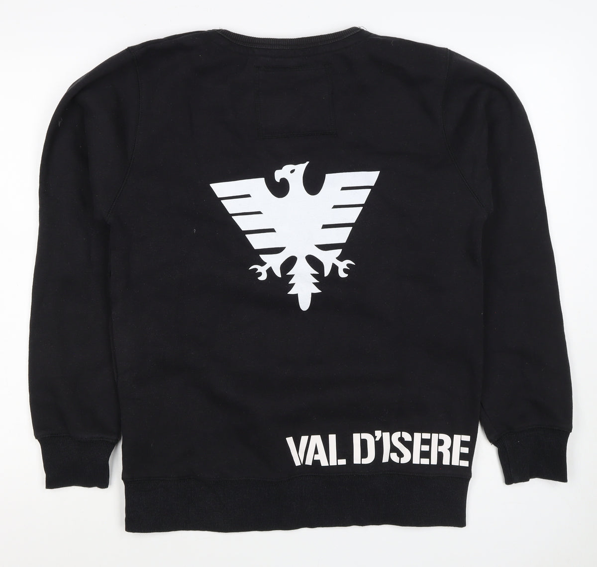 Bleubird Men’s Black S Pullover Sweatshirt Val d’Isere Ski Graphic Logo