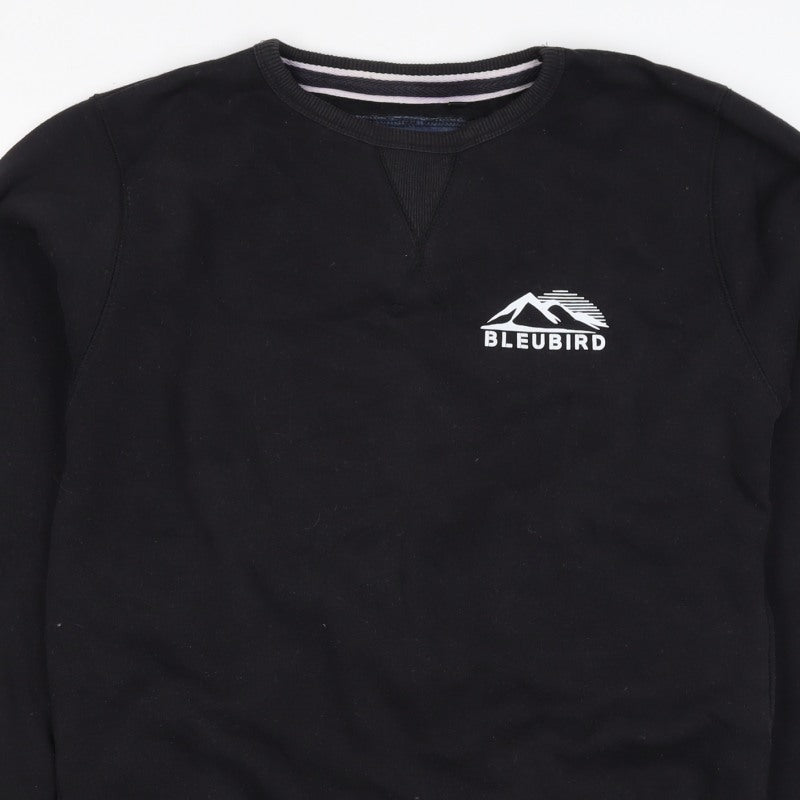 Bleubird Men’s Black S Pullover Sweatshirt Val d’Isere Ski Graphic Logo