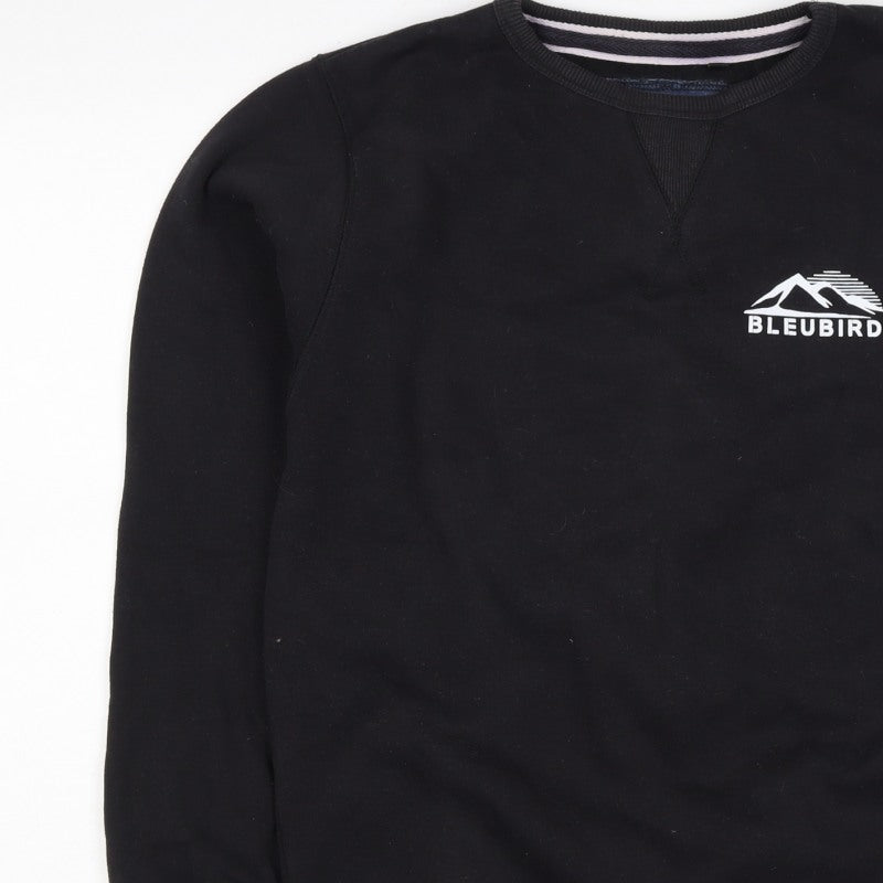 Bleubird Men’s Black S Pullover Sweatshirt Val d’Isere Ski Graphic Logo