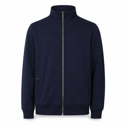 Diverse Men’s Blue L Full Zip Geometric High Neck Sweatshirt