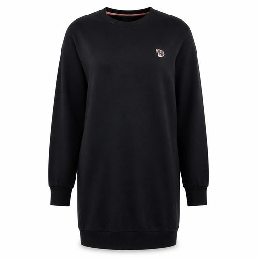 Paul Smith Womens Black M Longline Zebra Embroidered Tunic Sweatshirt
