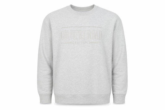 Country Road Men's Grey L Crew Neck Embroidered Logo Sweatshirt
