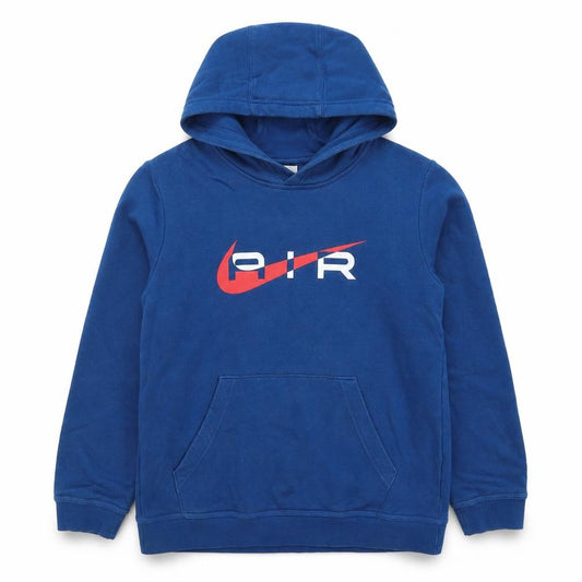 Nike Boys Blue Air Logo Pullover Hoodie L 12-13 Years Fleece