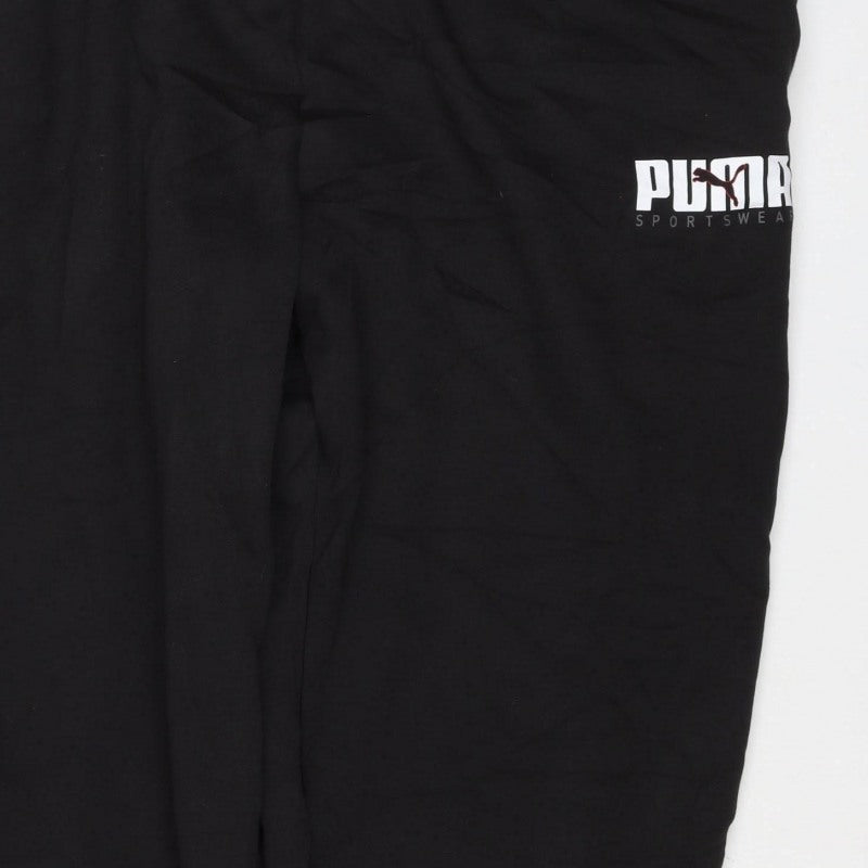 Puma Men’s Black 2XL Jogger Sweatpants Logo Elastic Waist
