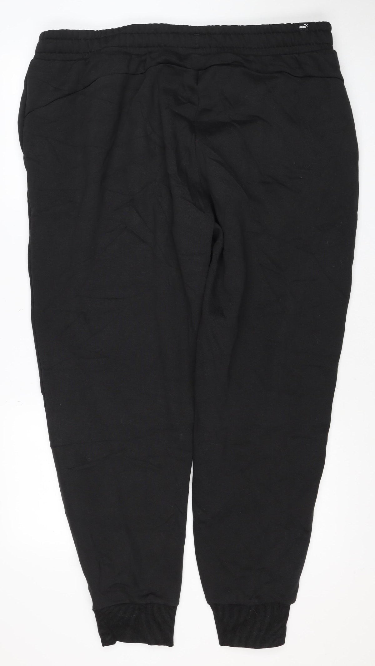 Puma Men’s Black 2XL Jogger Sweatpants Logo Elastic Waist