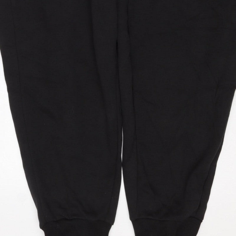 Puma Men’s Black 2XL Jogger Sweatpants Logo Elastic Waist
