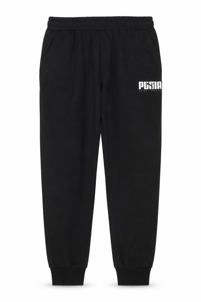 Puma Men’s Black 2XL Jogger Sweatpants Logo Elastic Waist