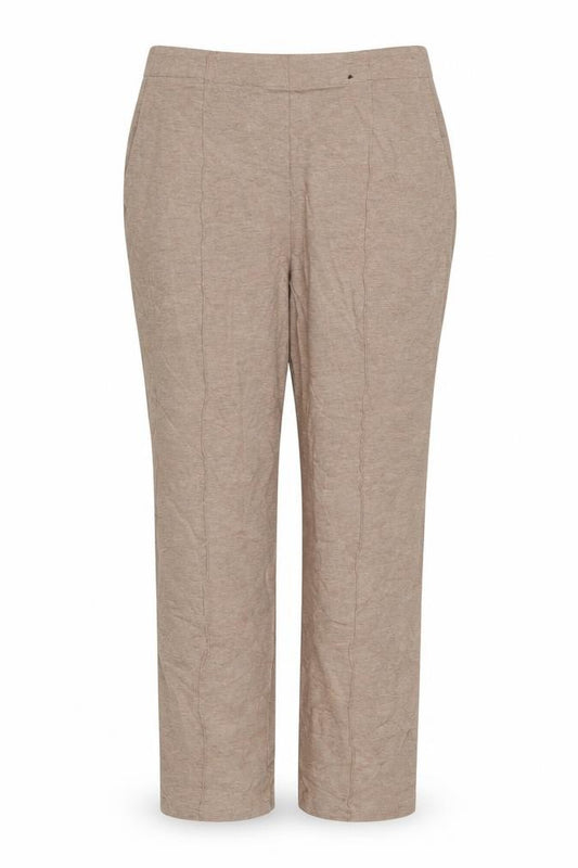 M&S Womens Beige UK 16 Regular Wide Leg Stretch Trousers