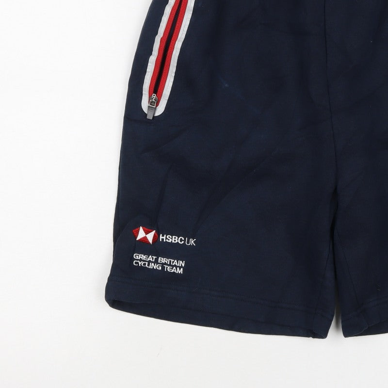 Kalas Men’s Navy S British Cycling Team Sweat Shorts Zip Pockets